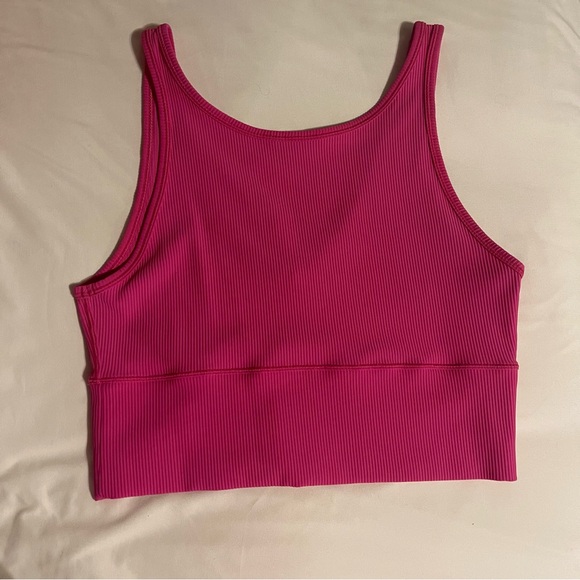 Lululemon Power Pivot Rib Tank Sonic Pink 10 - Picture 3 of 5